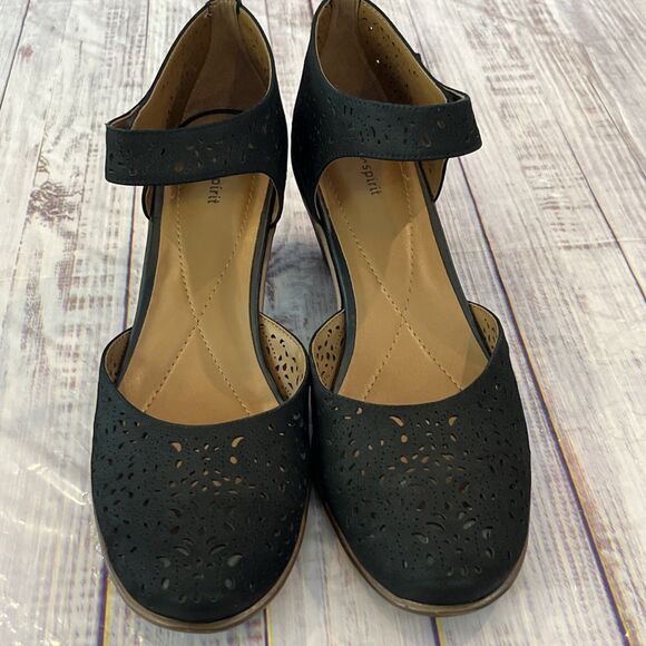 Easy Spirit Cindie Mary Jane Heels Black Shoes Size 9.5 Narrow - Picture 1 of 6